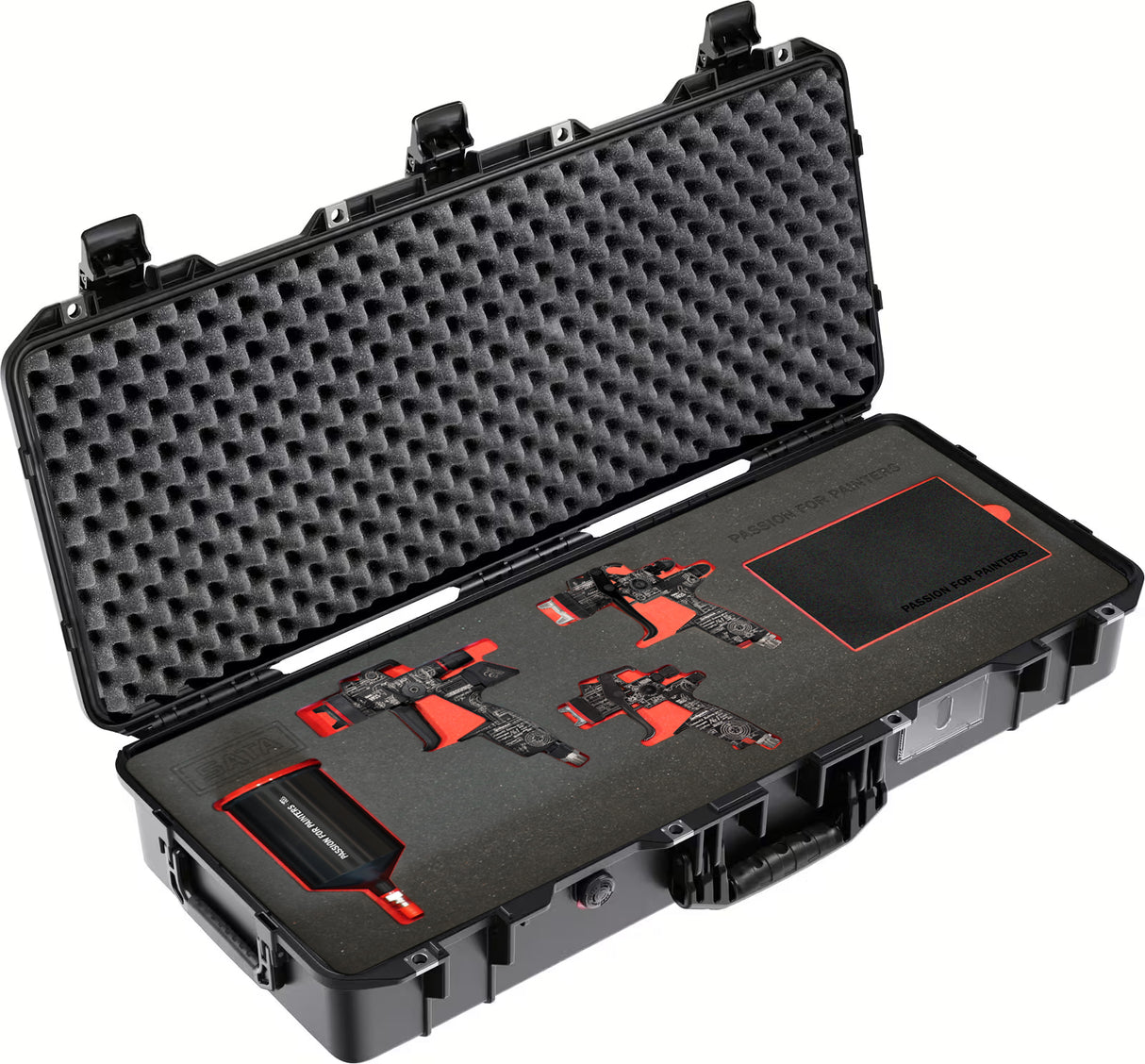 SATA Case, black (820 x 370 x 185) including insert with nubs, 100 Years Edition