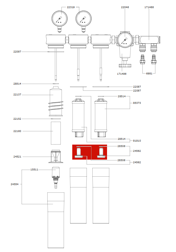 SATA Adapter, cpl. O-Ring for SATA Filter Series 200, 300 and 400