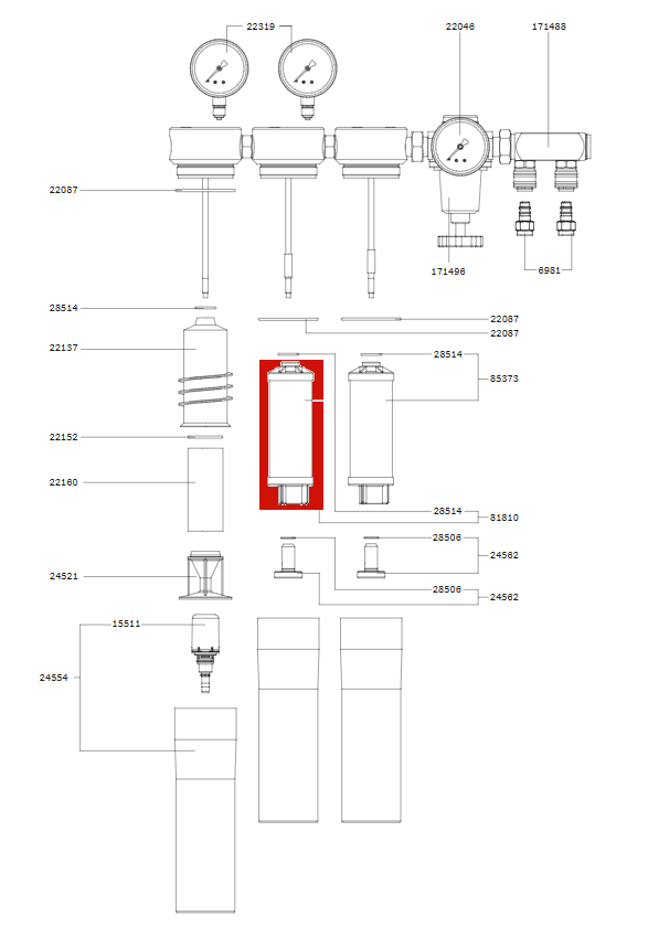 SATA Fine Filter Cartridge SATA Filter Series 200, 300 and 400