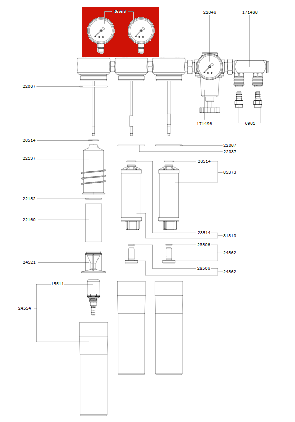SATA Pressure Gauge SATA Filter Series 200