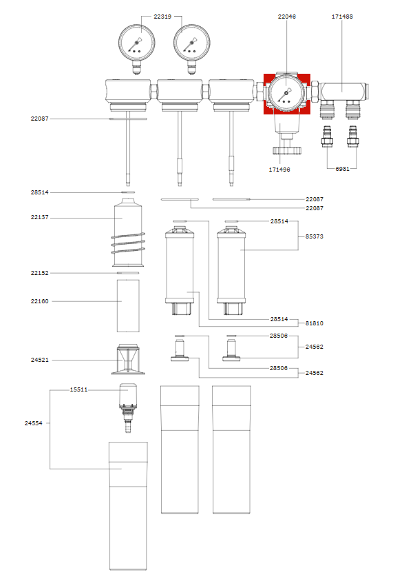 SATA Pressure Gauge SATA Filter Series 200, 300 and 400
