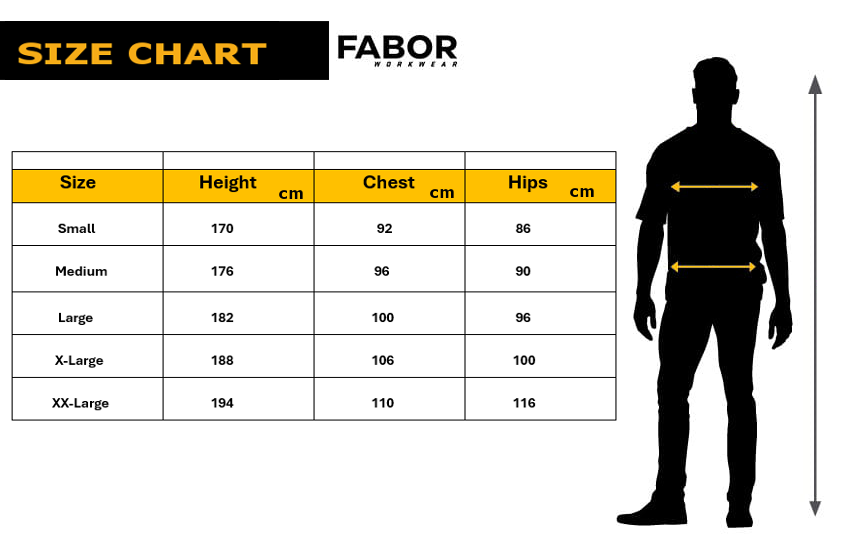 SIZE-CHART for work coverall