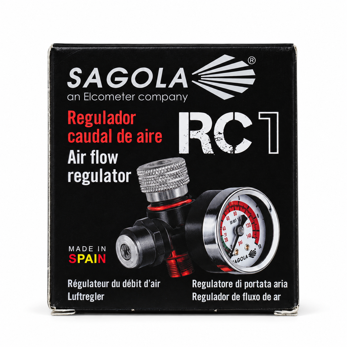 Sagola RC1 Flow Regulator with Pressure Gauge