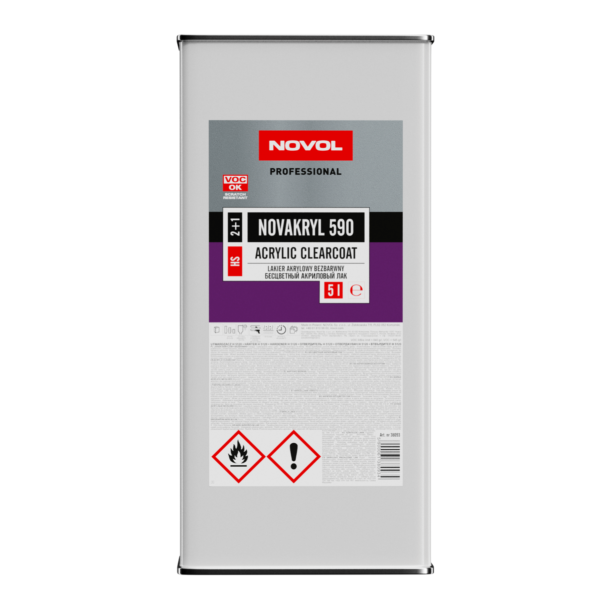 NOVAKRYL 590 2K HS Urethane Clear Coat 2:1