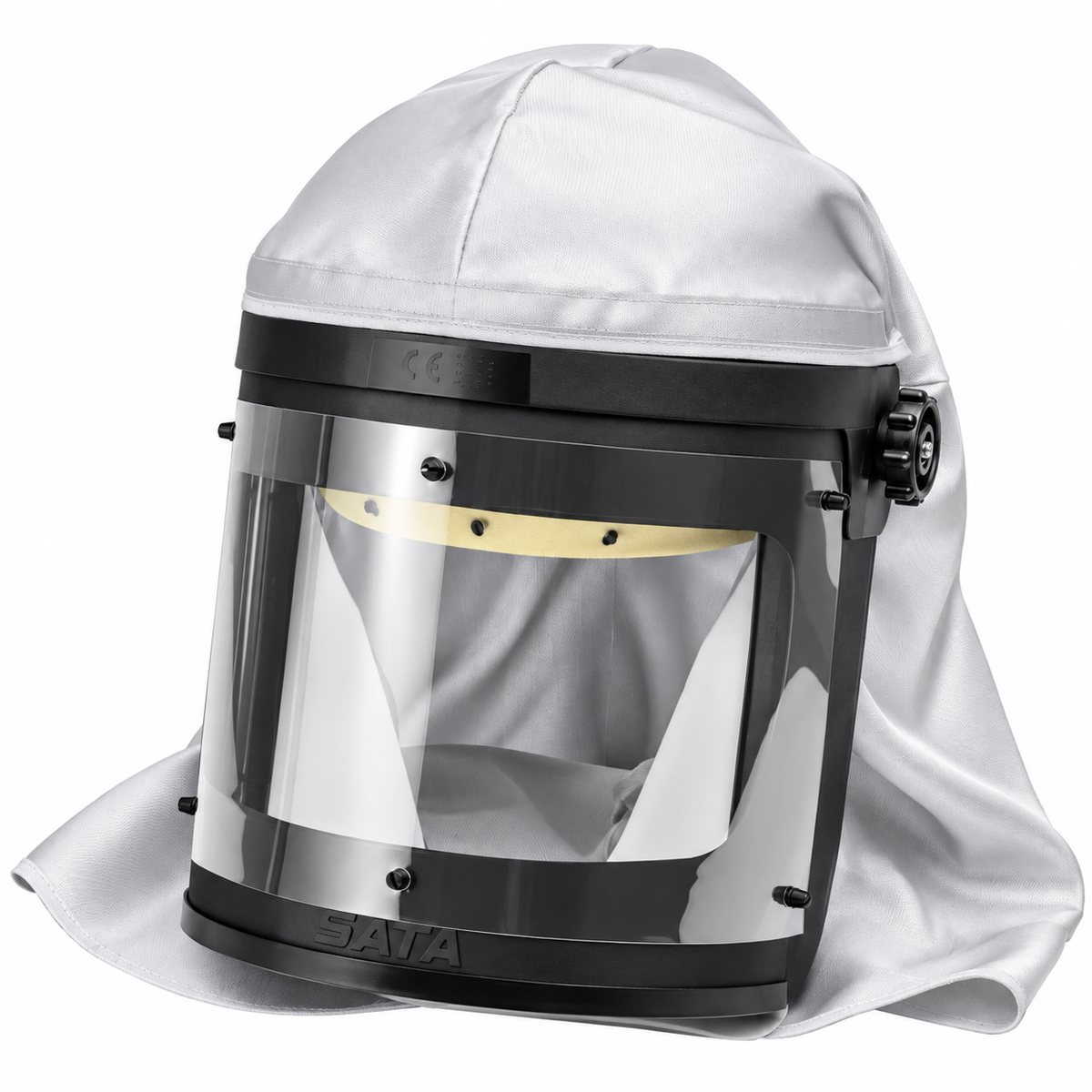 SATA full face respirator hood vision 2000 NIOSH, with 5 tear off visor sheets