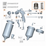 Sagola Kit Product - Needle Guide Box & Spring for 3300 GTO Spray Gun
