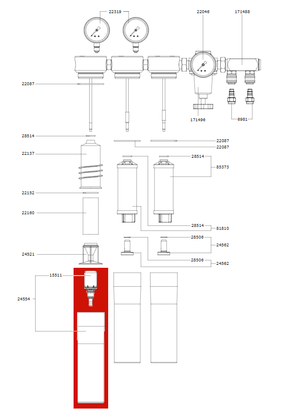 SATA Filter Sleeve Automatic Discharge Valve for SATA Filter Series 200, 300 and 400